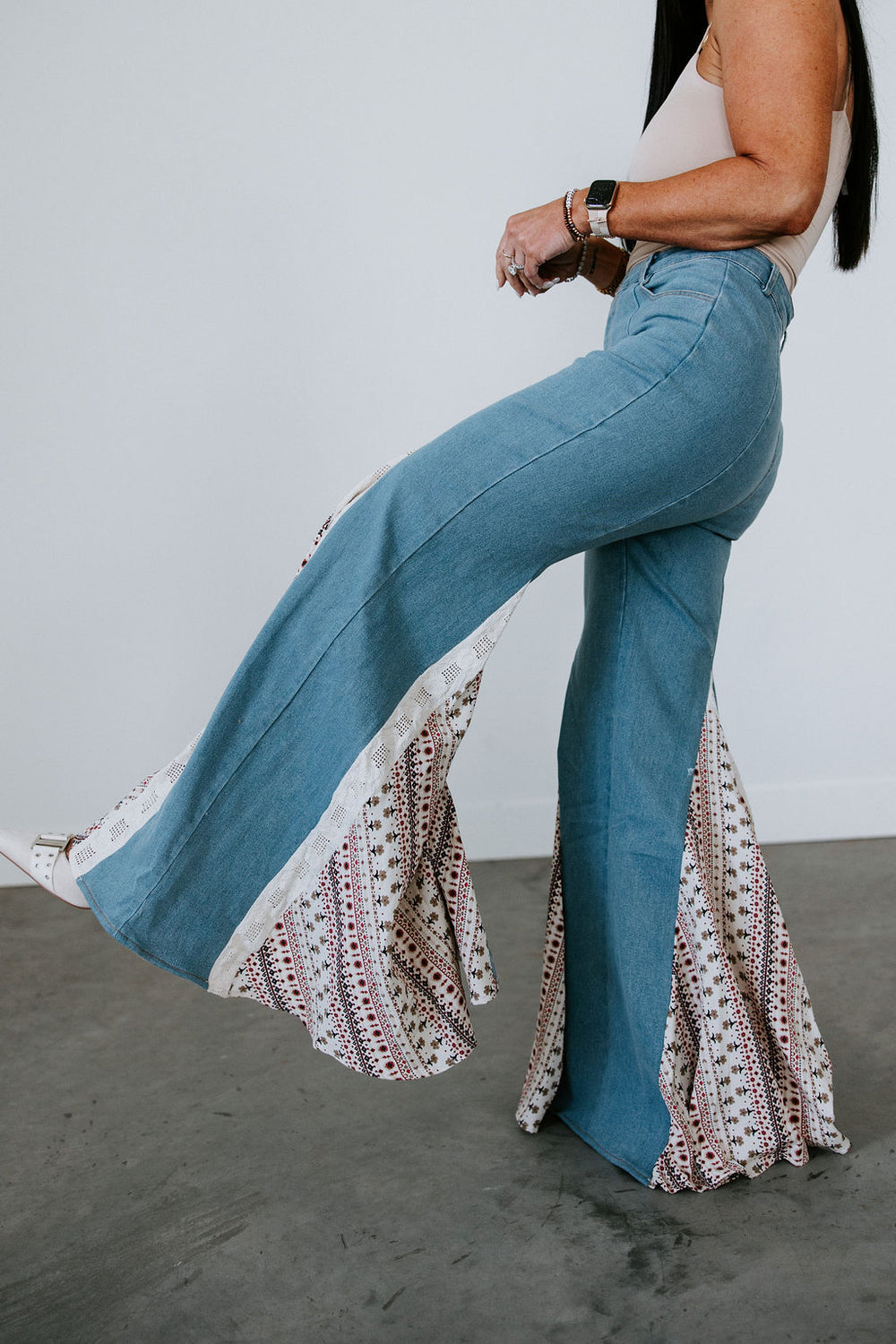 Cheyenne Lace Wide Leg Jeans