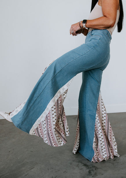 Cheyenne Lace Wide Leg Jeans