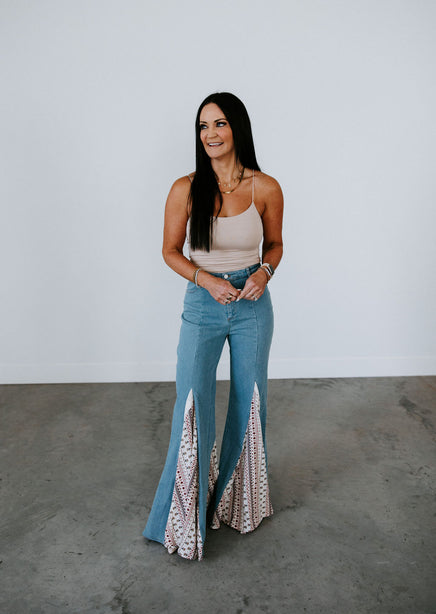 Cheyenne Lace Wide Leg Jeans