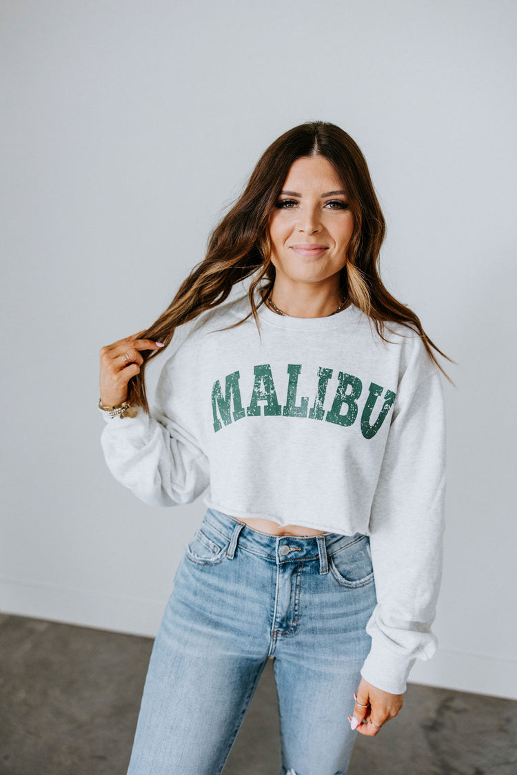 Malibu Cropped Graphic Sweatshirt