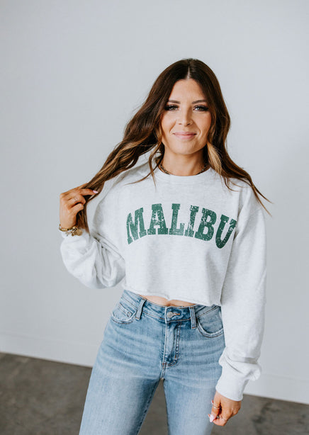 Malibu Cropped Graphic Sweatshirt