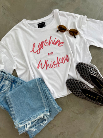 Sunshine and Whiskey Crop Tee