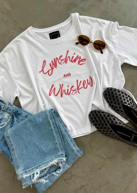 Sunshine and Whiskey Crop Tee product view
