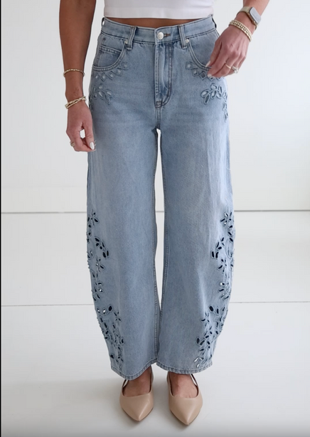 Claire Saige Barrel Jeans product view