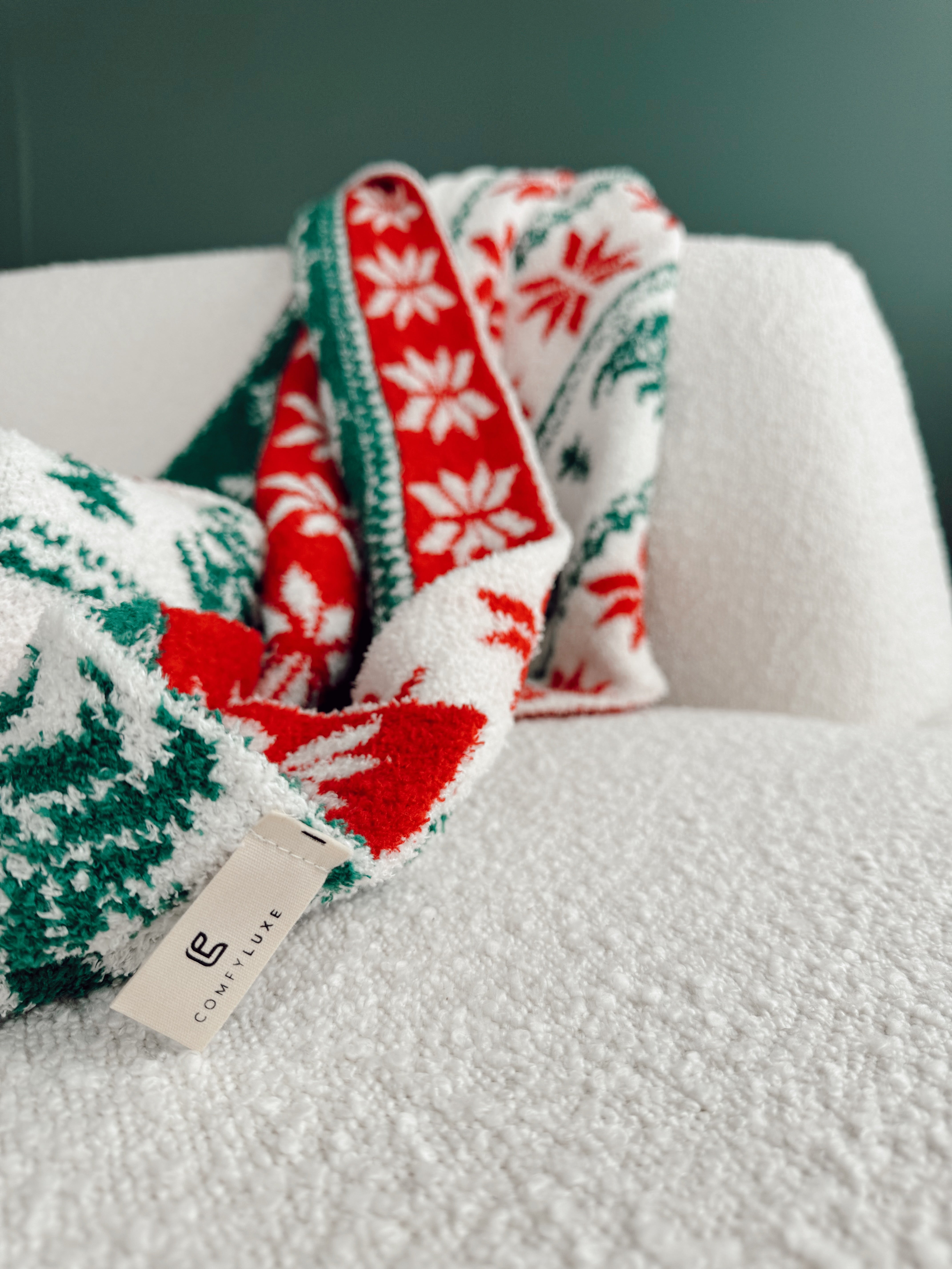 image of Holiday Tree Throw Blanket