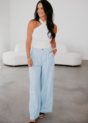 Garrick Pleated Wide Leg Pant