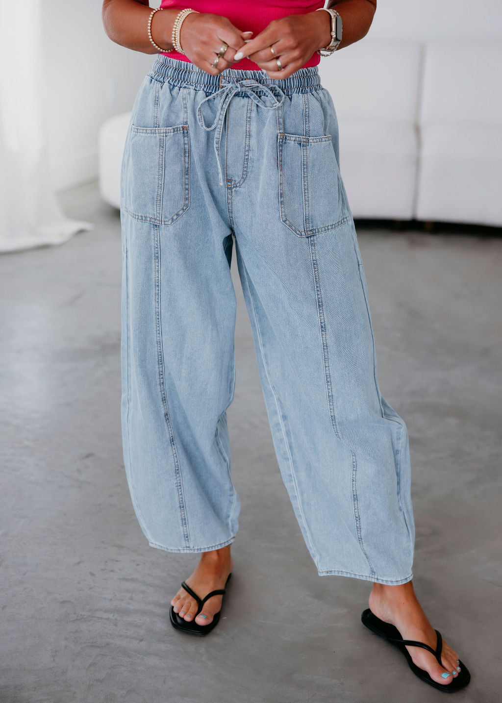 Lennox Denim Barrel Pants