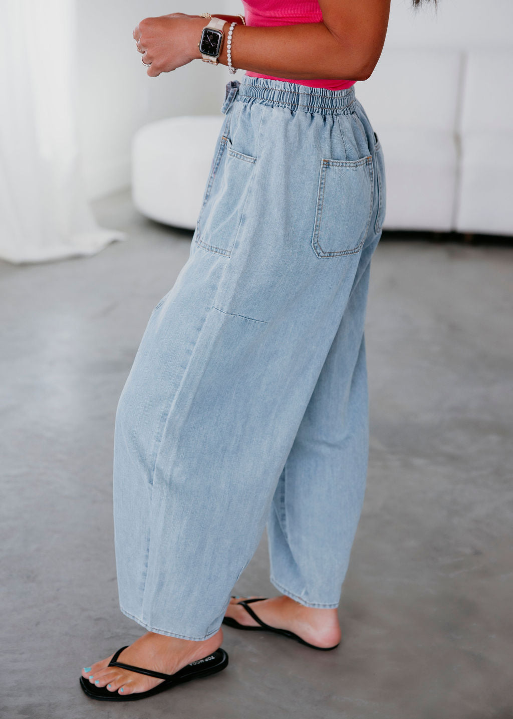 Lennox Denim Barrel Pants