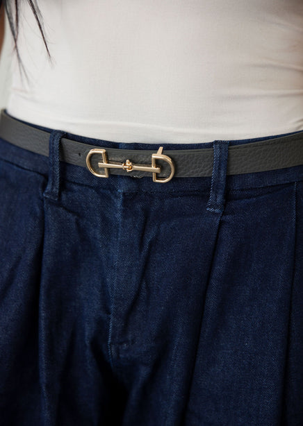 Horse Bit Skinny Buckle Belt product view