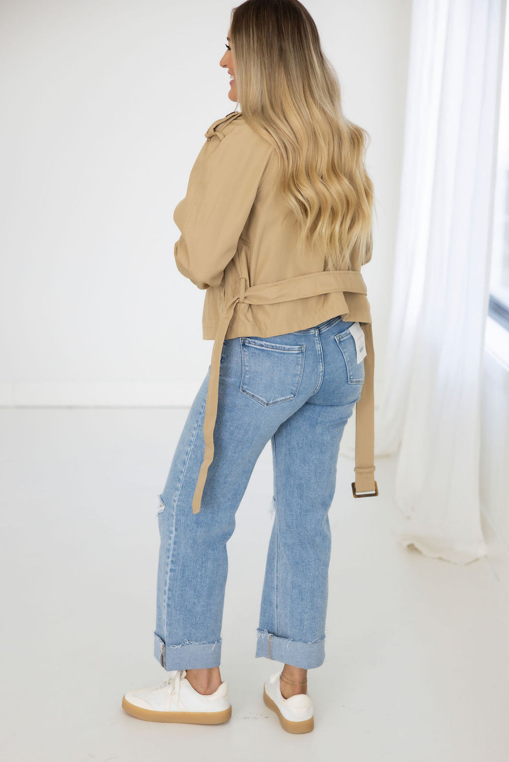 Nia Crop Trench Jacket