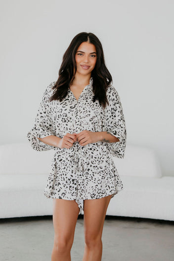 Frankie Leopard Print Romper