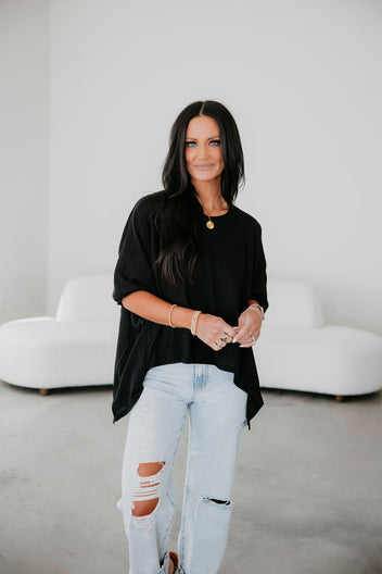 Lanah Bat Wing Oversized Top