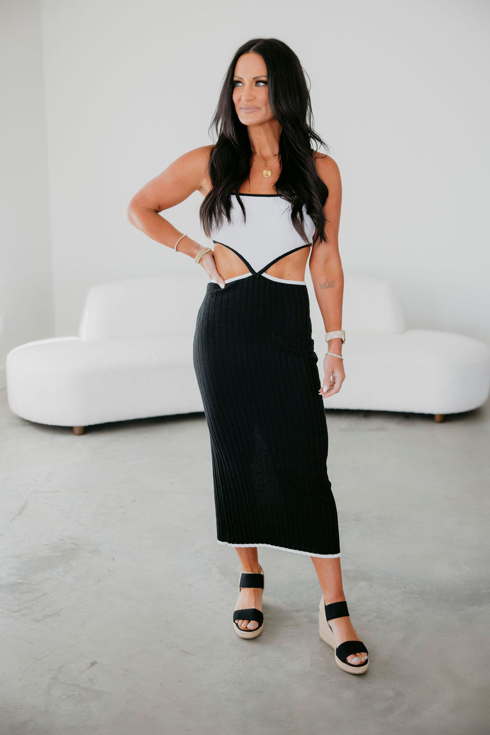 Fraya Cutout Midi Dress