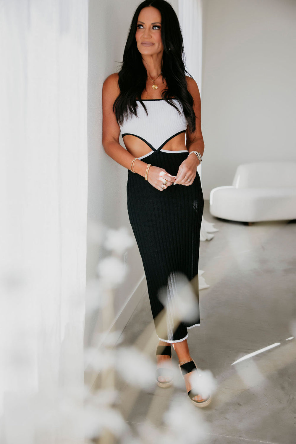 Fraya Cutout Midi Dress