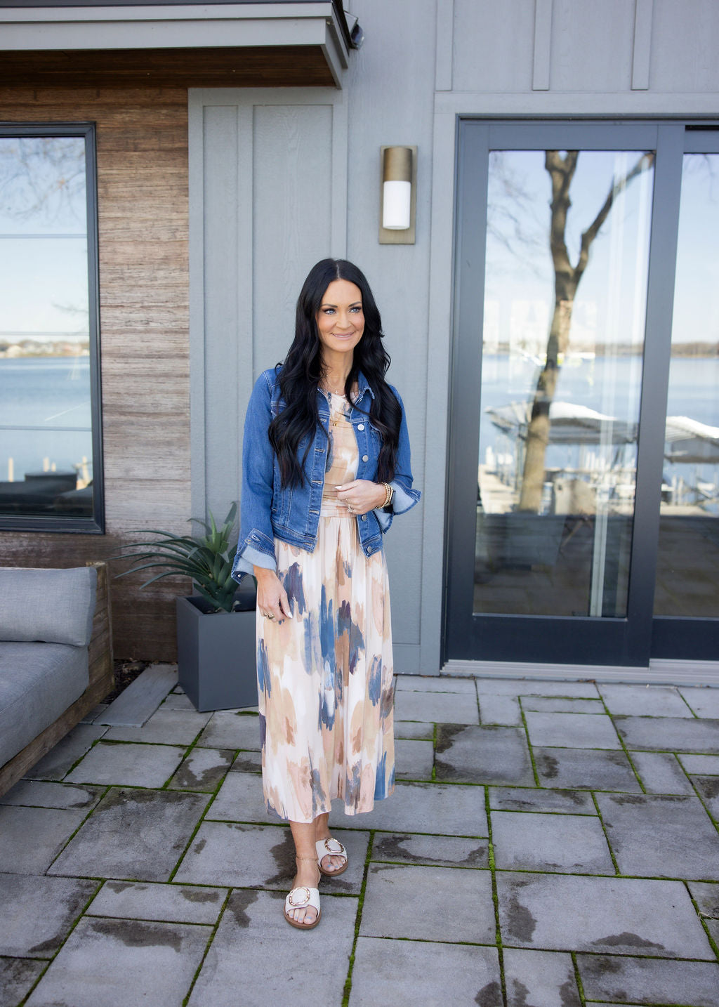 Nora Ruched Midi Dress