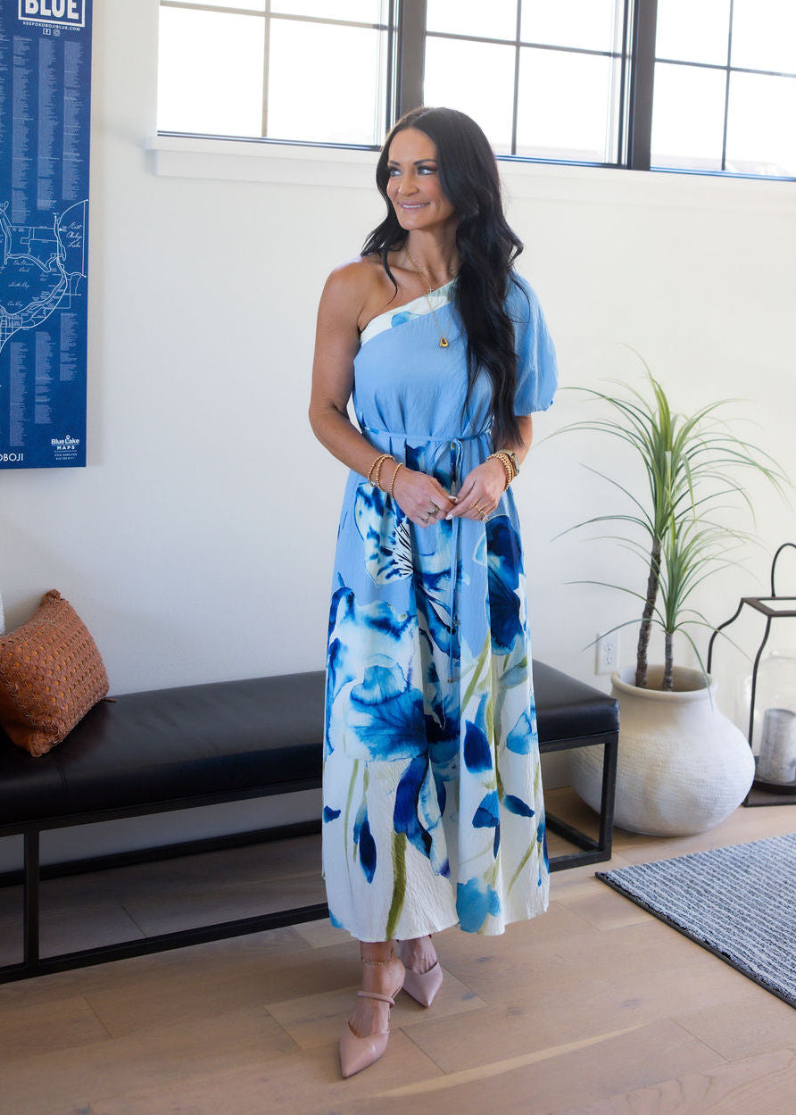 Kiya Floral Print Maxi Dress