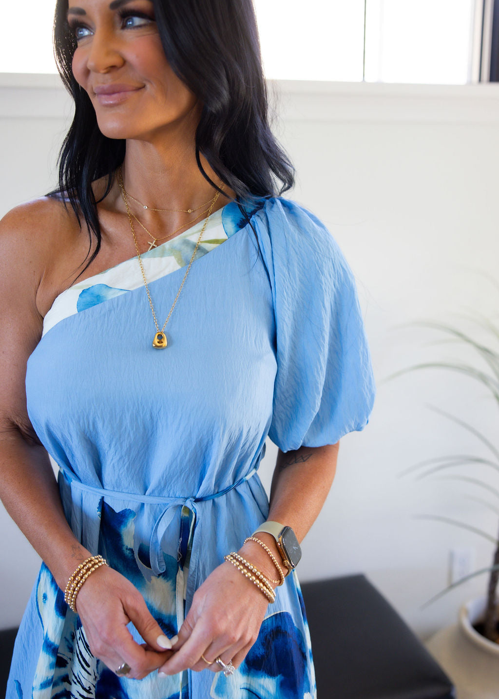 Kiya Floral Print Maxi Dress