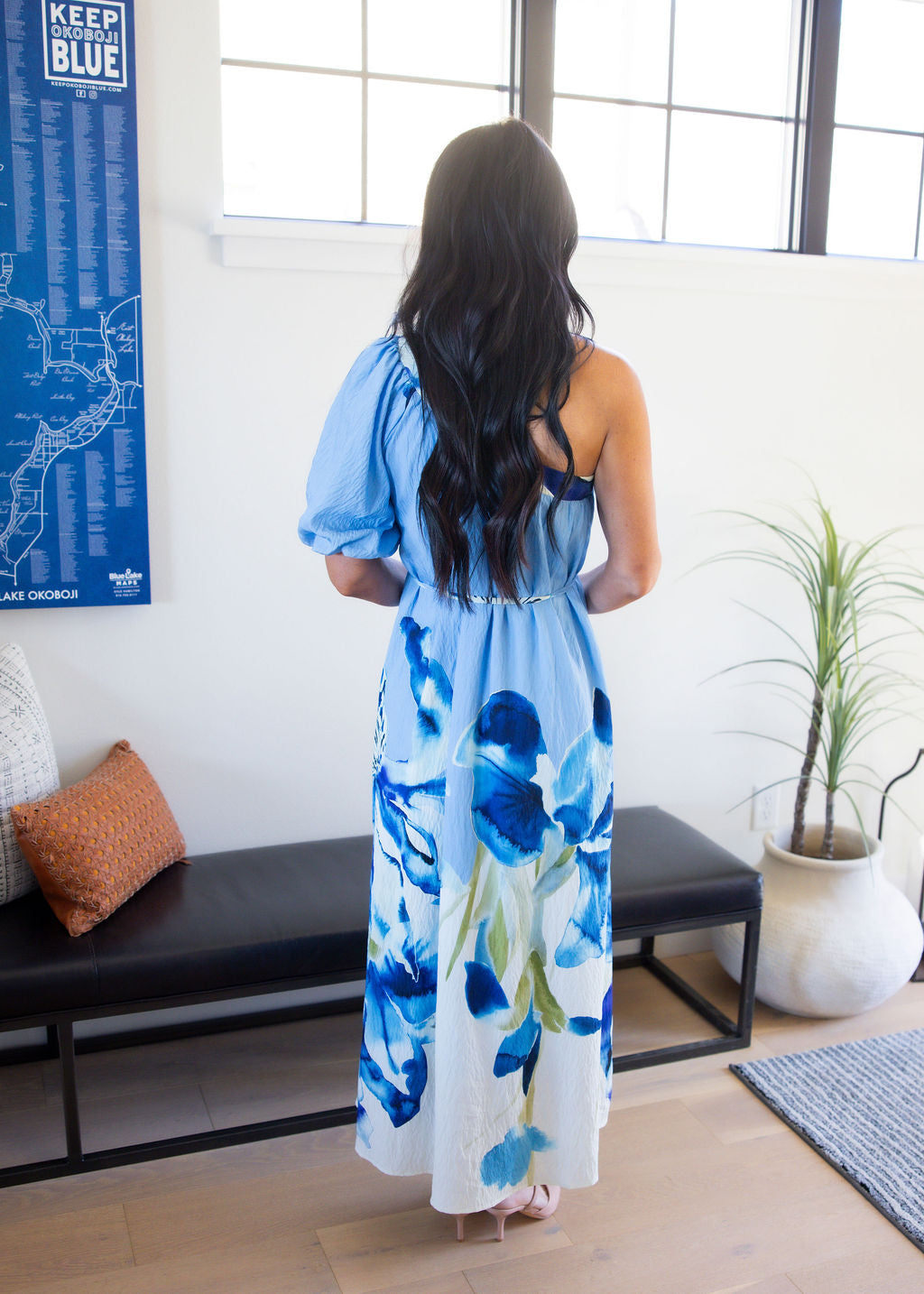 Kiya Floral Print Maxi Dress
