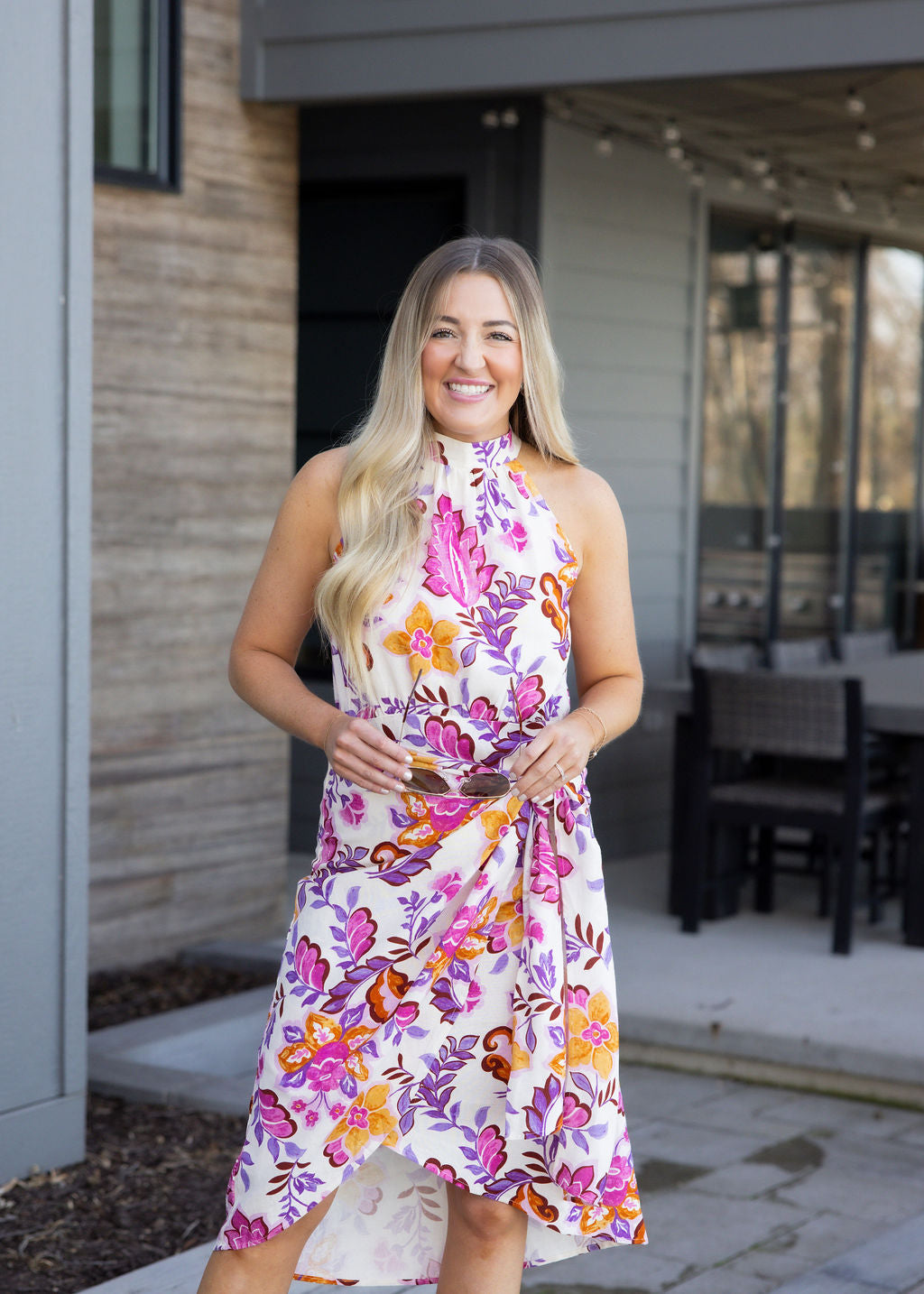 image of Harper Floral Wrap Dress