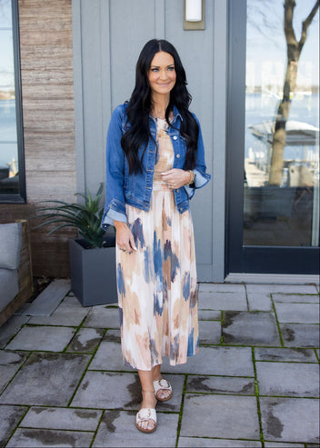 Nora Ruched Midi Dress