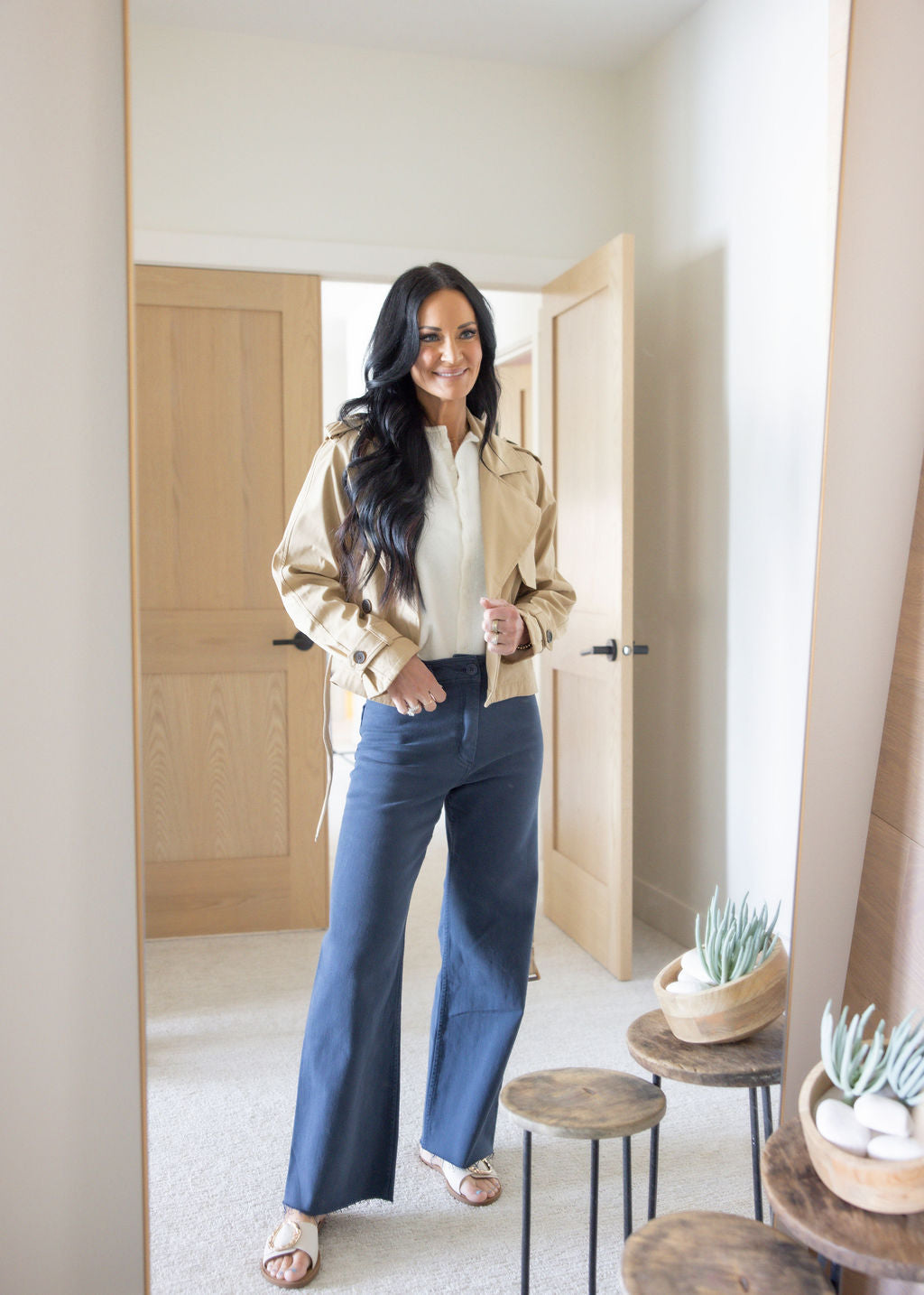 Nia Crop Trench Jacket