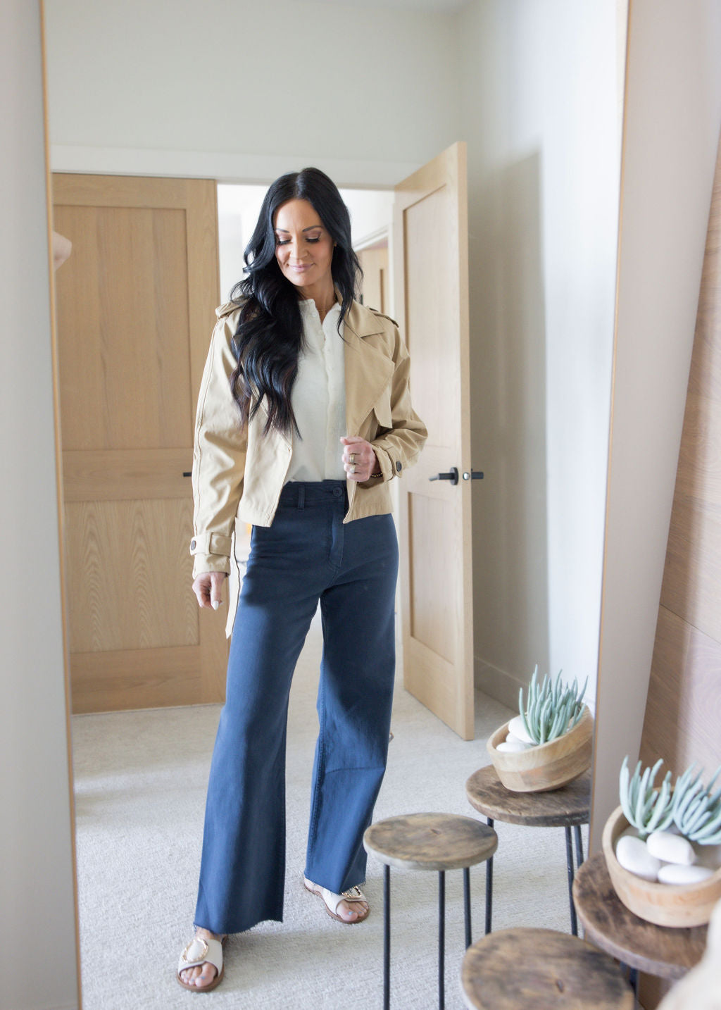 Nia Crop Trench Jacket