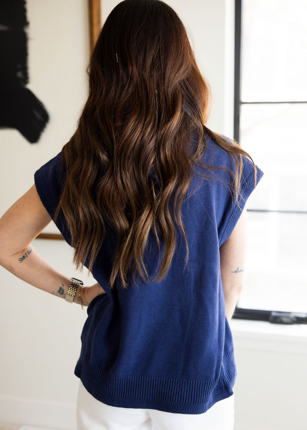 Delaney Denim Collared Vest