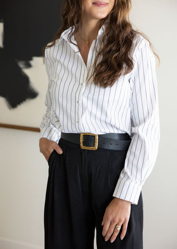 Winnie Striped Poplin Blouse