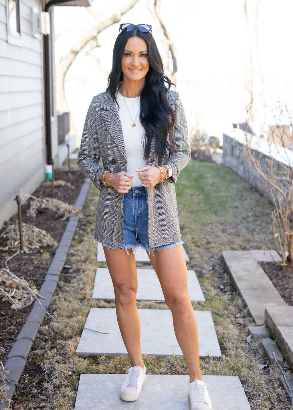 Victoria Plaid Blazer