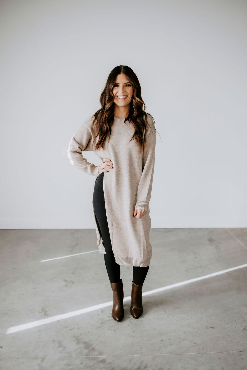 Ferrah High Slit Pullover
