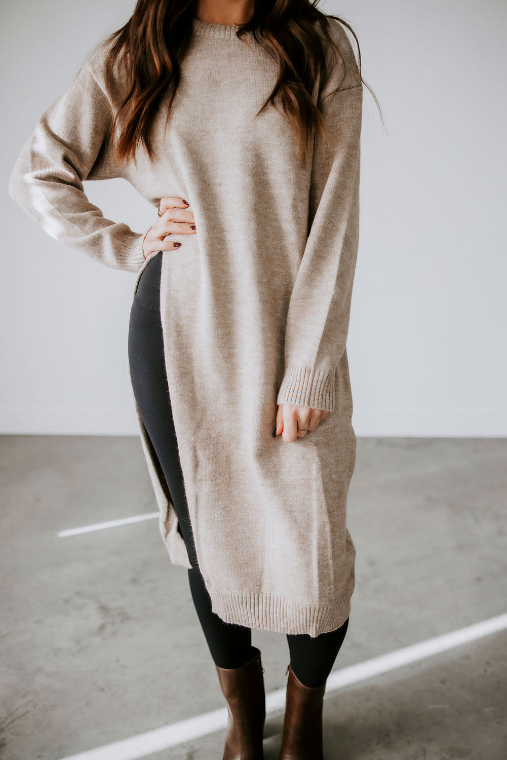 Ferrah High Slit Pullover