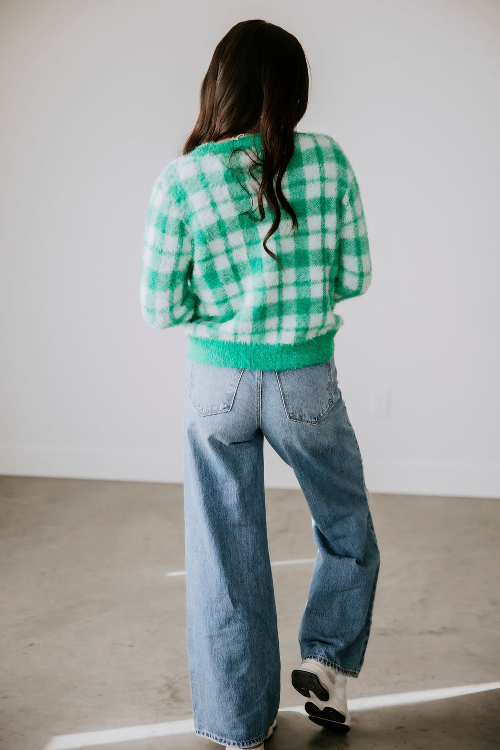 Carmine Plaid Sweater