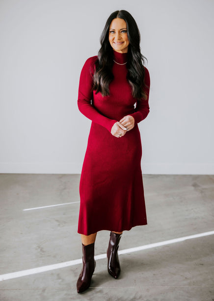 Darcey Ribbed Knit Midi Dress product view