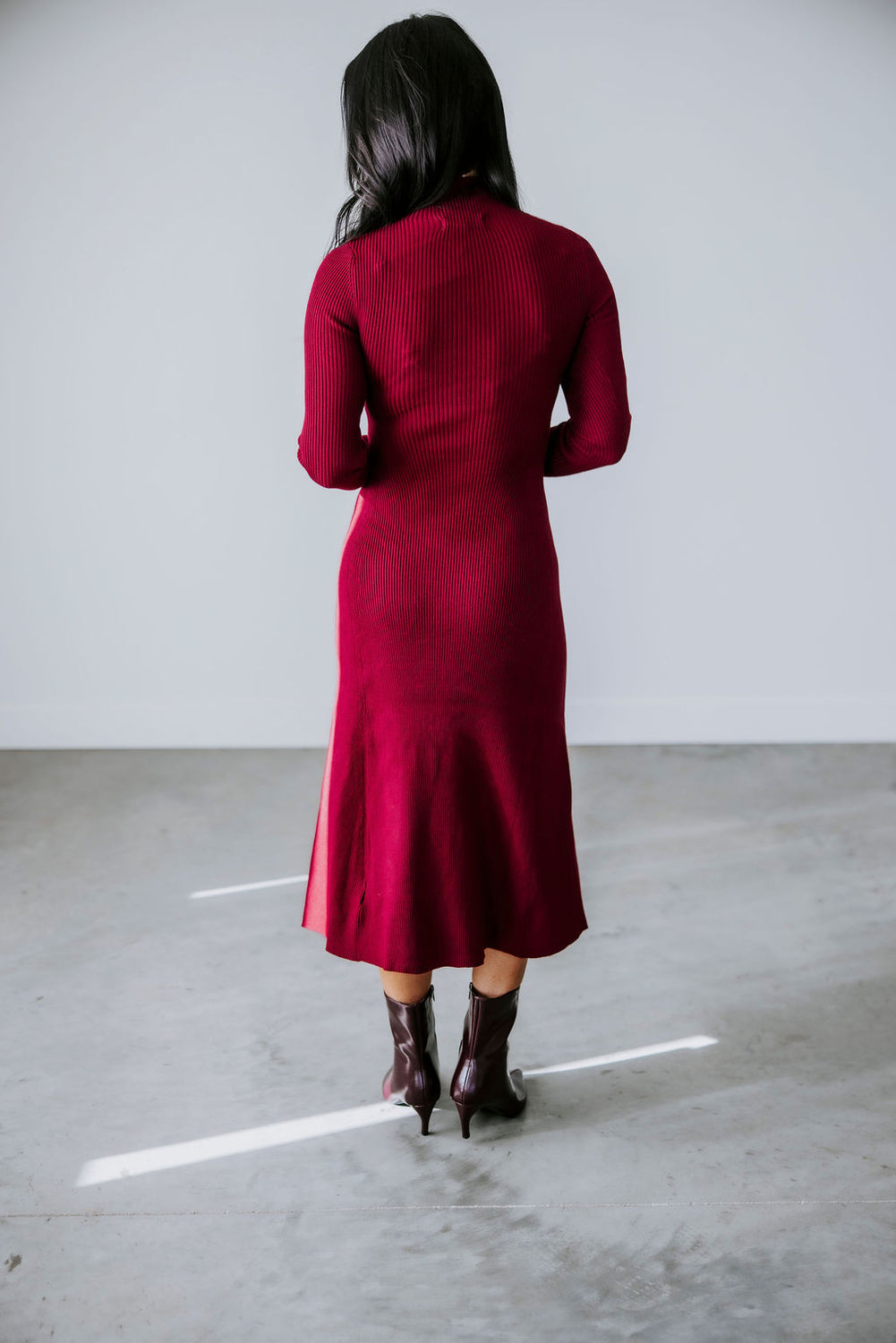 Darcey Ribbed Knit Midi Dress