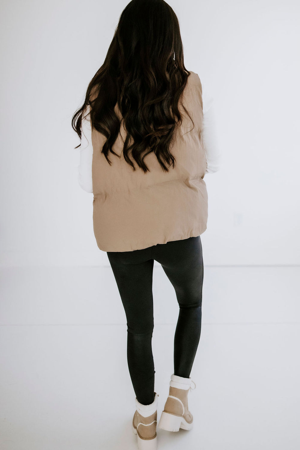 Carlin Denim Layered Puffer Vest