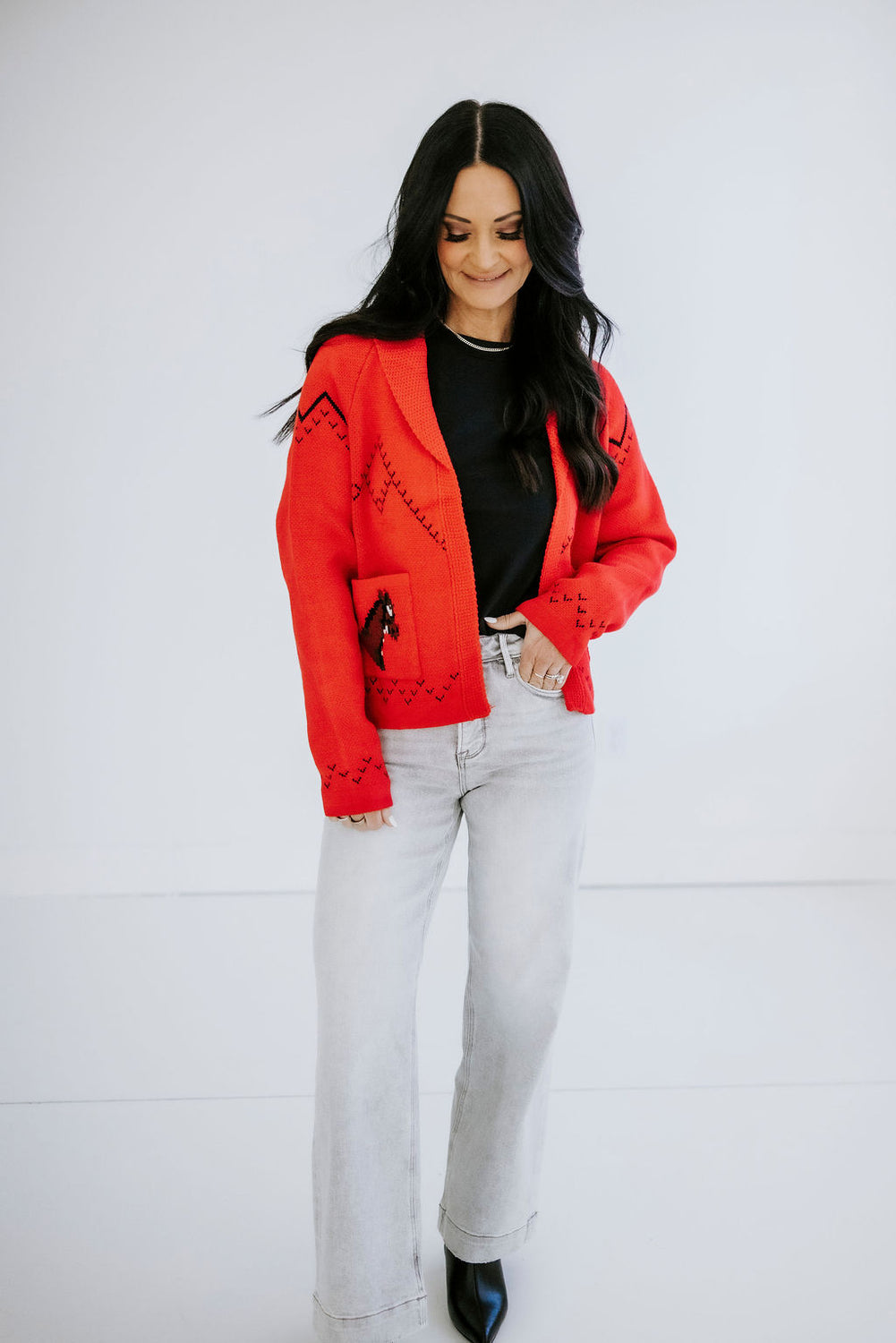 Kingston Horse Motif Cardigan