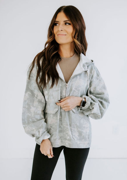 Karter Hooded Camo Denim Jacket product view