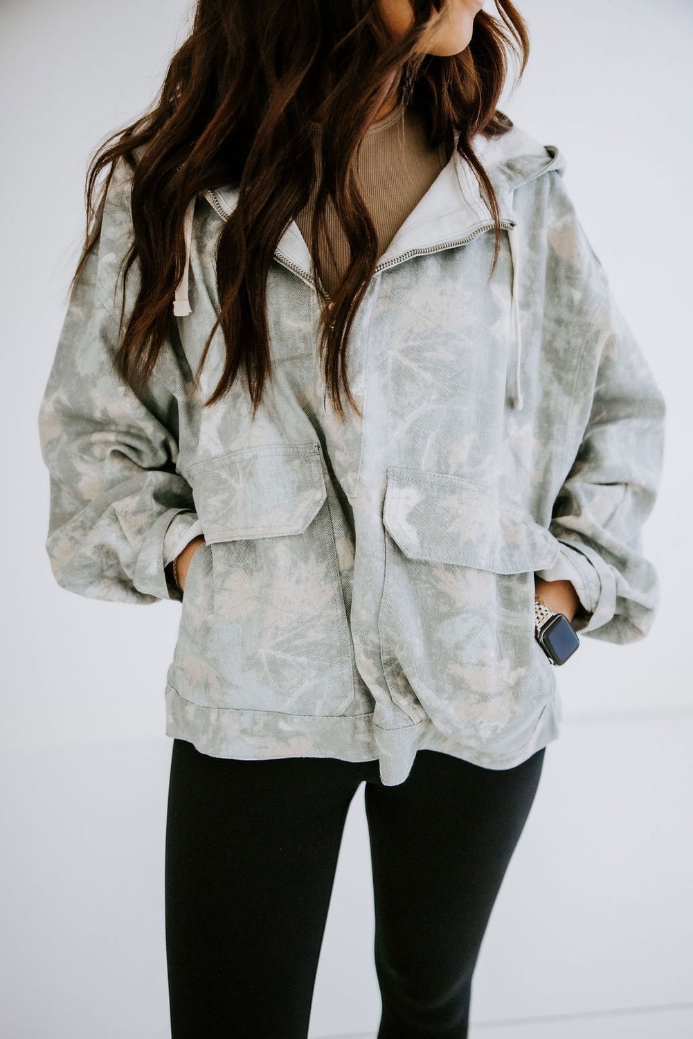 Karter Hooded Camo Denim Jacket
