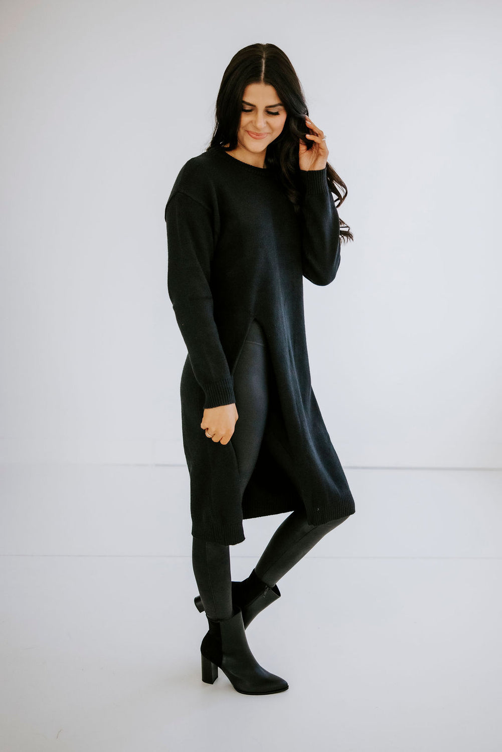 Ferrah High Slit Pullover