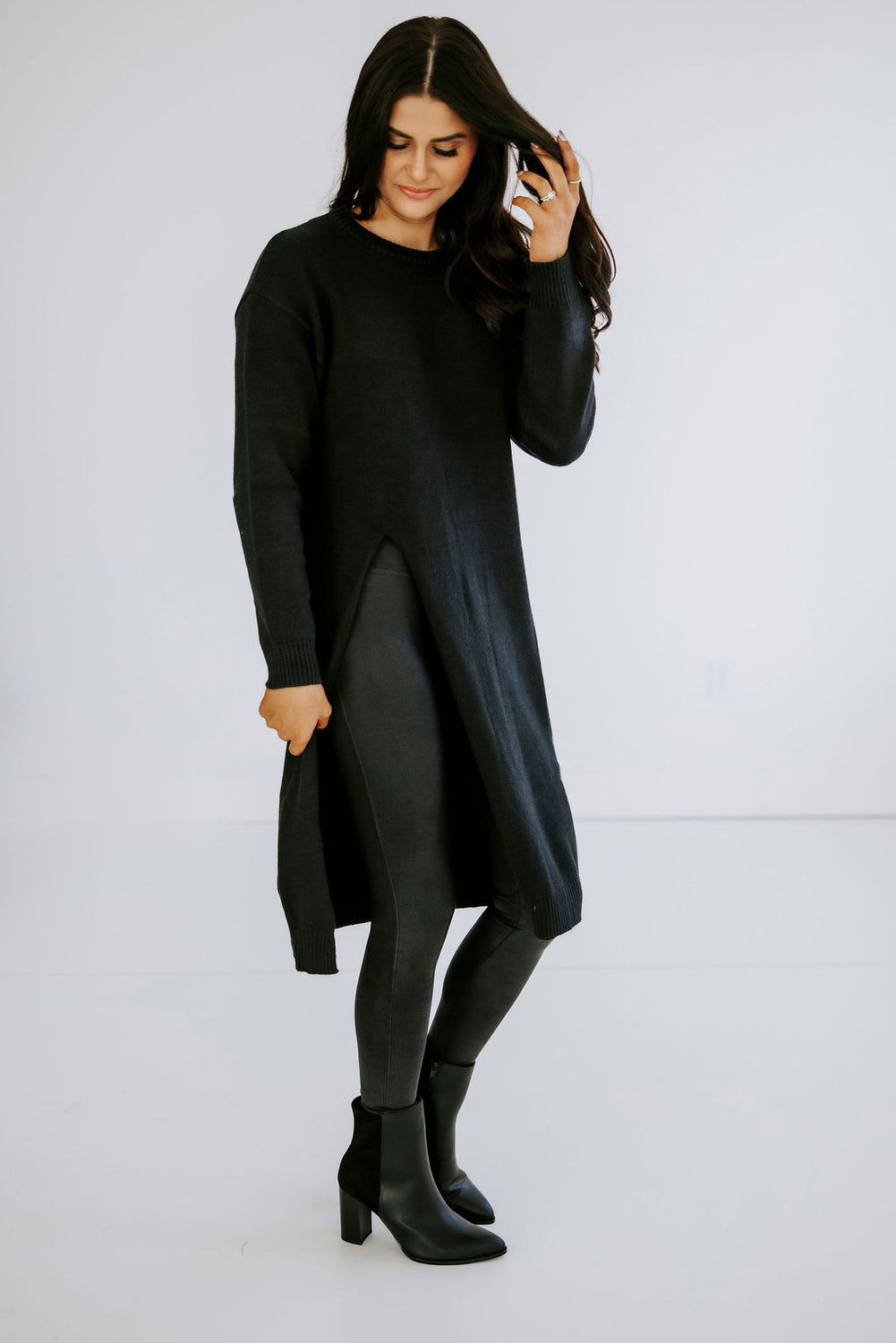 Ferrah High Slit Pullover