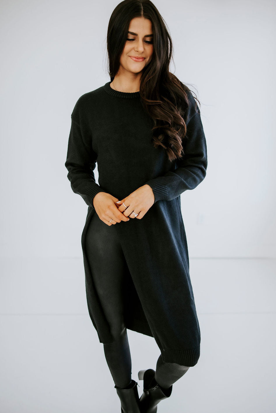 Ferrah High Slit Pullover