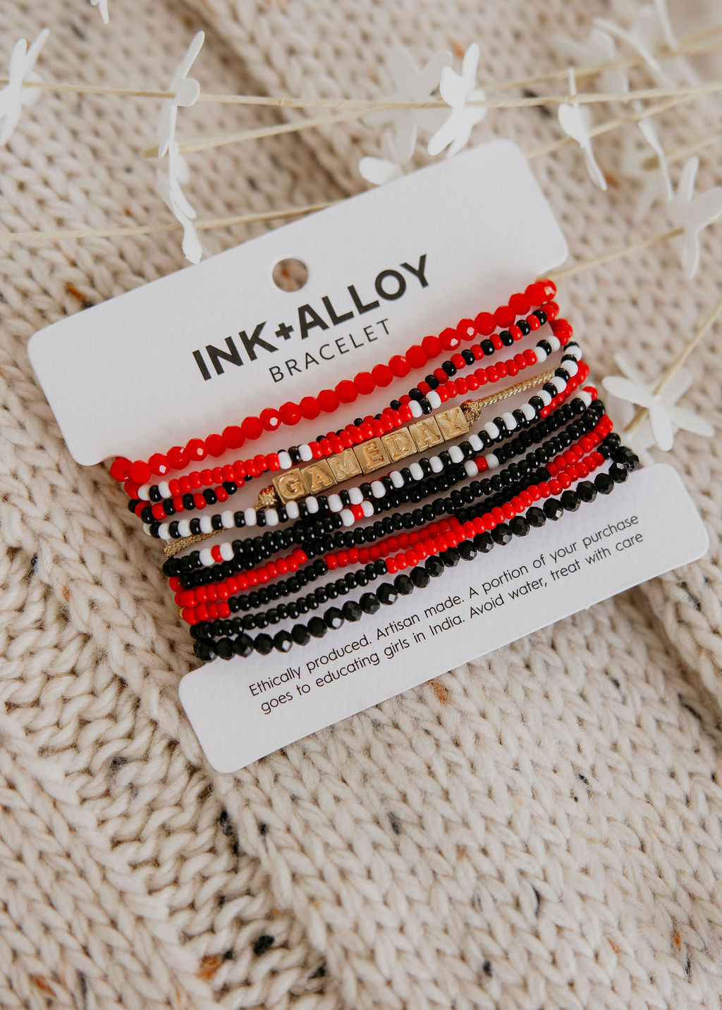 image of Gameday Beaded Stack Bracelet