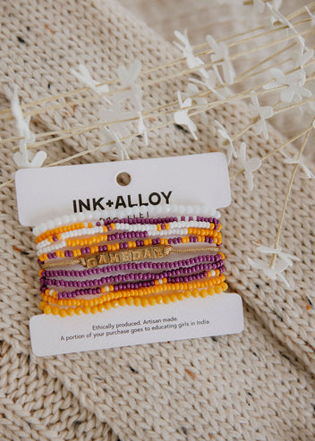 Gameday Beaded Stack Bracelet