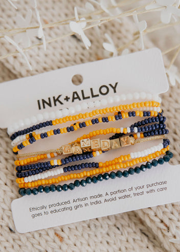 Gameday Beaded Stack Bracelet