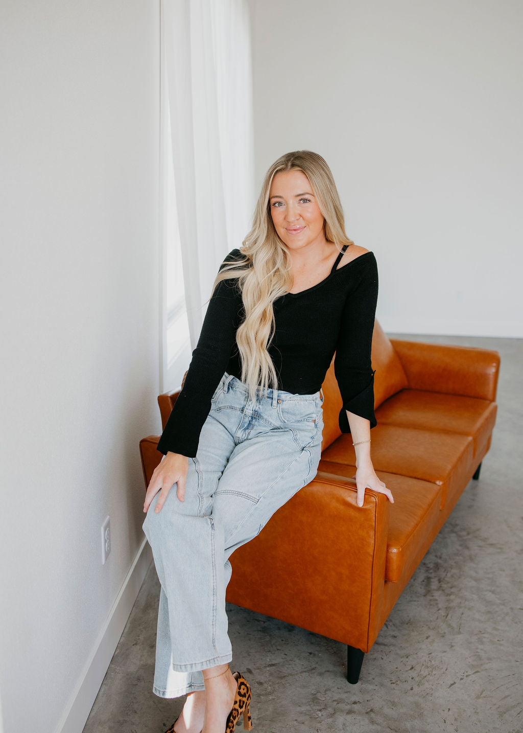 Antoni Knit Off Shoulder Top