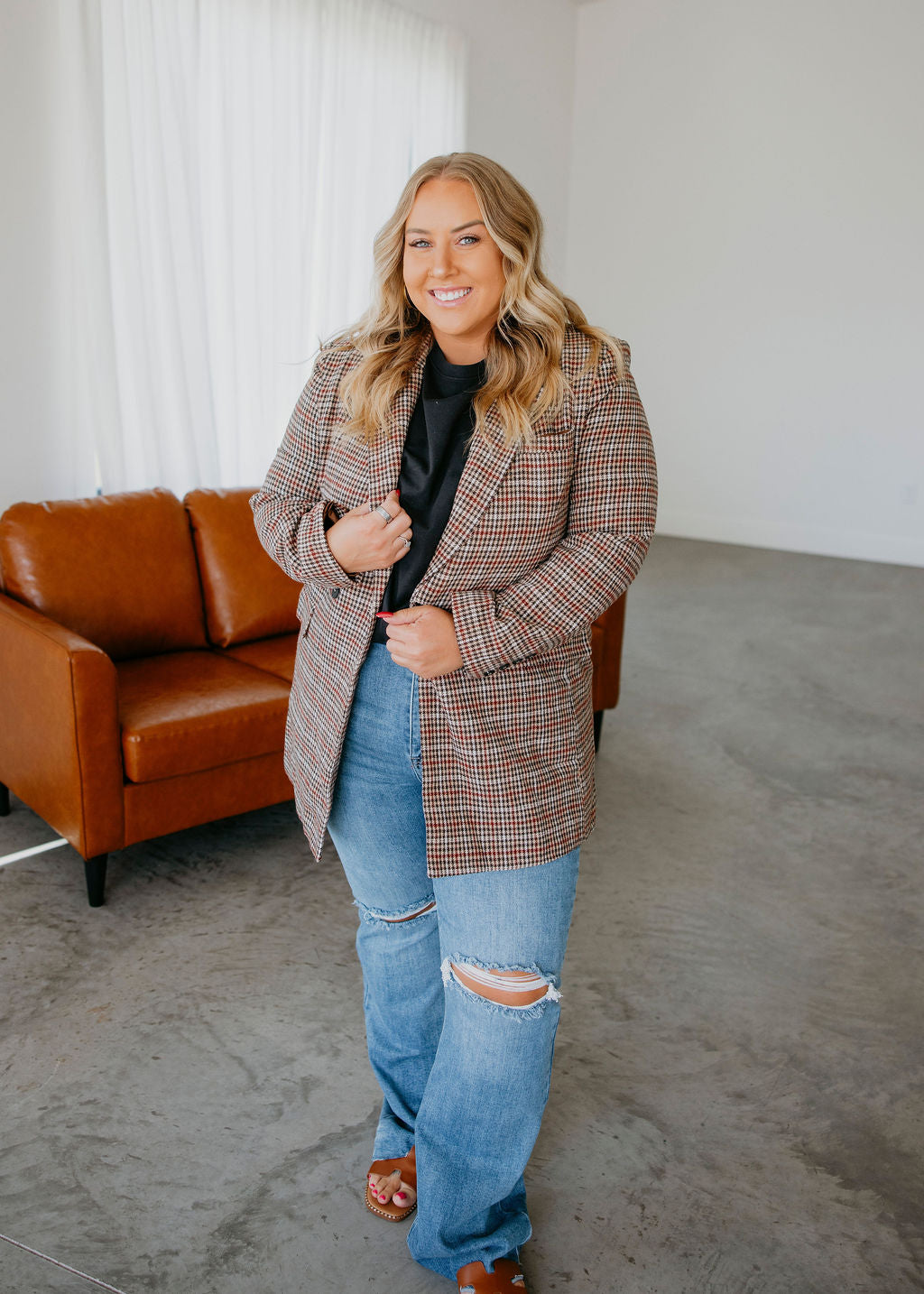 Harrison Houndstooth Blazer