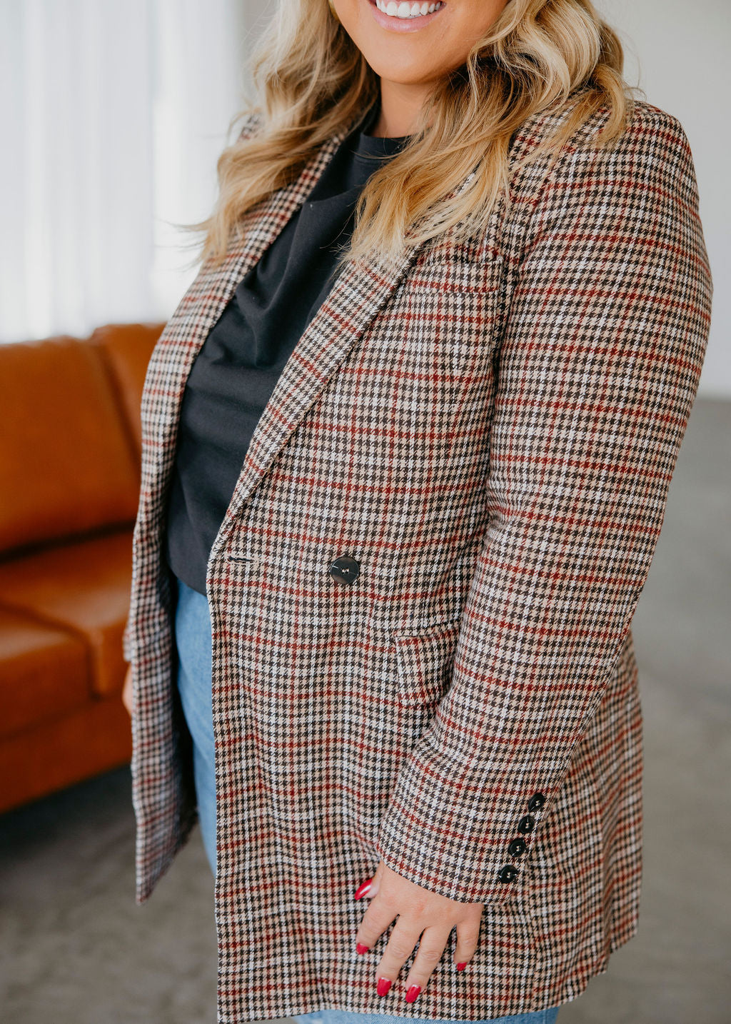 Harrison Houndstooth Blazer