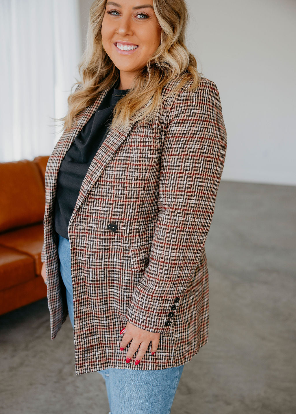 Harrison Houndstooth Blazer