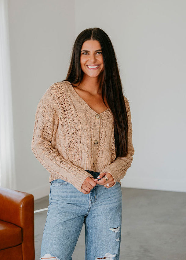 Sloane Cable Knit Cardigan