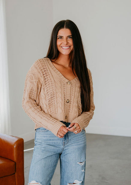 Sloane Cable Knit Cardigan product view
